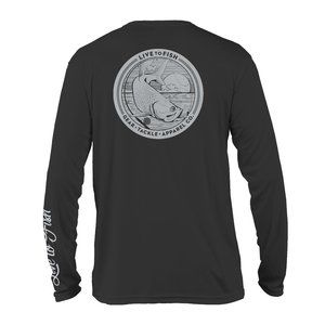 Classic Tarpon Long Sleeve UV Shirt, Black | Live to Fish